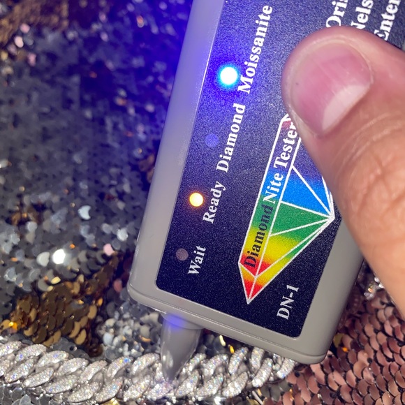 VVS GRA certified 3 ct Moissanite Diamond Cuban Link Bracelet, PASS DIAMOND TEST - Picture 4 of 4